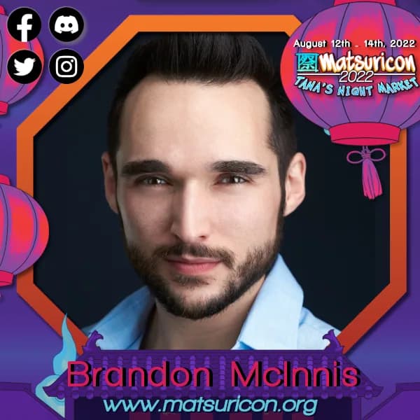 2022 Matsuricon guest announcement artwork for Brandon McInnis