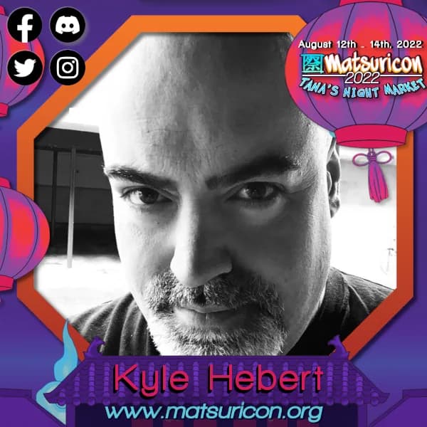 2022 Matsuricon guest announcement artwork for Kyle Hebert