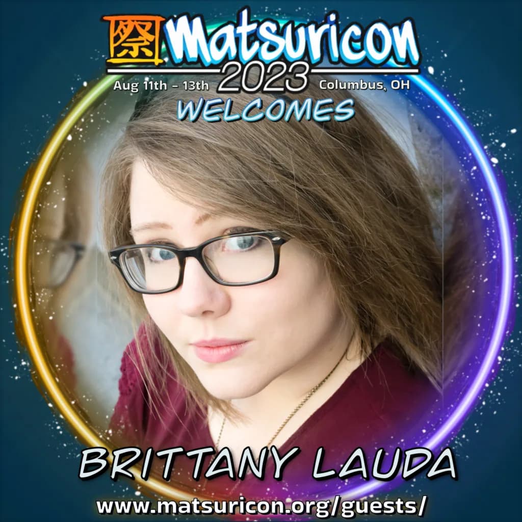 2023 Matsuricon guest announcement artwork for Brittany Lauda