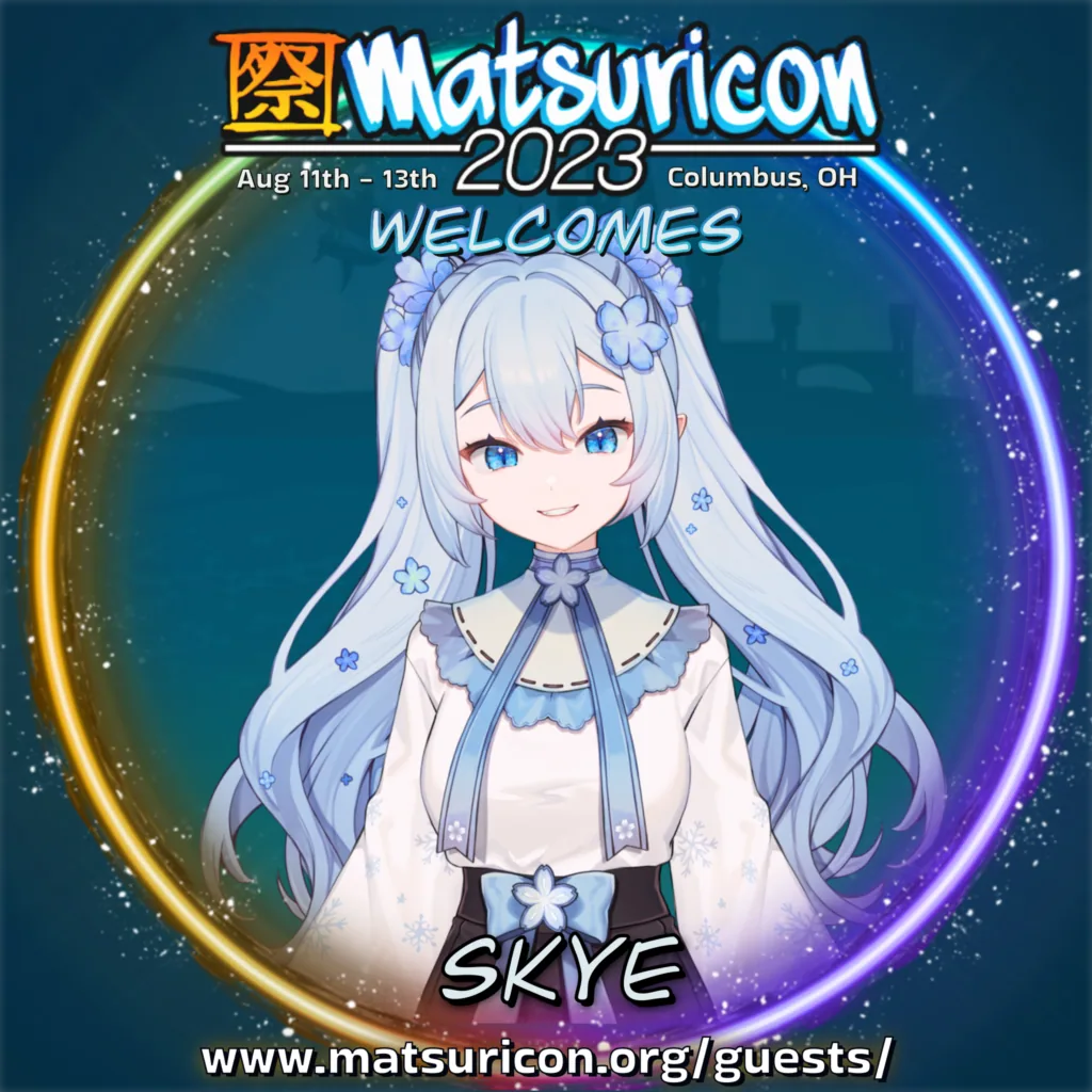 2023 Matsuricon guest announcement artwork for Skye