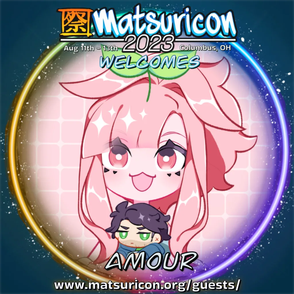 2023 Matsuricon guest announcement artwork for Amour