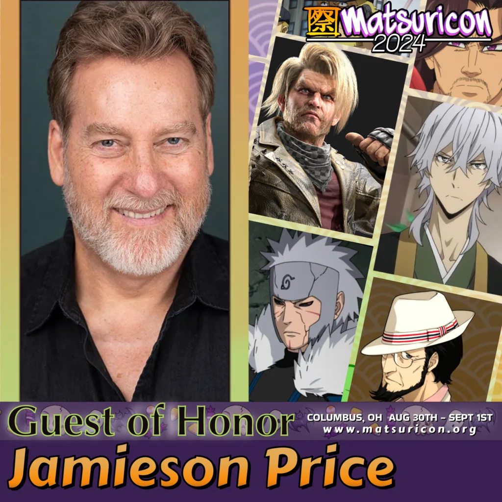 2024 Matsuricon guest announcement artwork for Jamieson Price