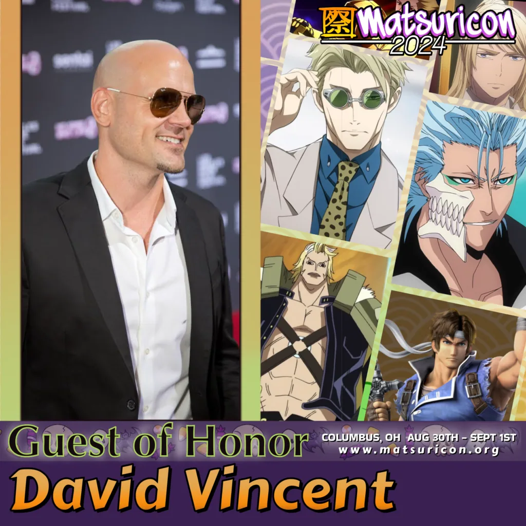 2024 Matsuricon guest announcement artwork for David Vincent