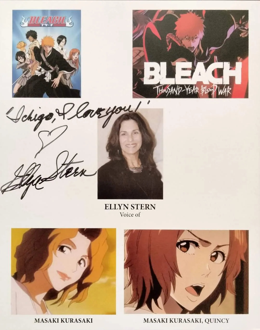 A signed Ellyn Stern print featuring characters from Bleach